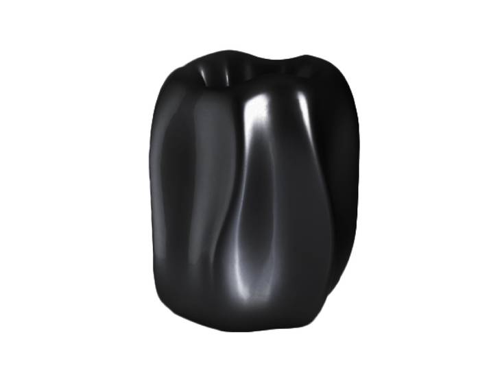 SERRALUNGA vase NEW WAVE (Noir - LLDPE laqué)