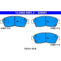 Bremsbelagsatz Scheibenbremse ATE 13.0460-5951.2