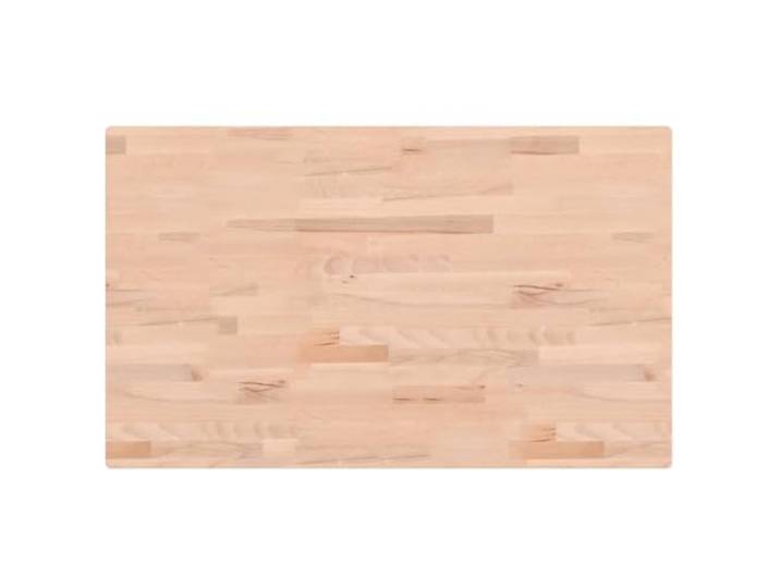 GHVBNMF Tischplatte Massivholz Buche Rechteckig 100x60x2,5 cm Ideal für Beistelltische im Wohnzimmer oder Gastronomie: Robuste Naturholzplatte für individuelle DIY Möbelprojekte.