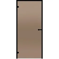 Saunatür Harvia Black Line - Schwarzes Aluminium / Glas Bronze / 70 x 190