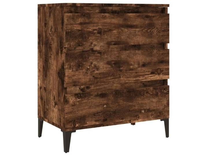 Buffet - OMABETA - Chêne fumé - 60x35x70 cm - Bois d'ingénierie - 3 portes