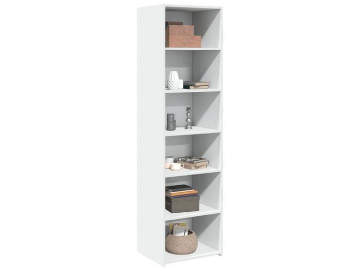 Blanc Armoire haute - SOLOMOON - BUFFET DE SALON - blanc 50x41x185 cm - bois d'ingénierie FR3245