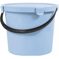 Plast team Pflckeimer mit Deckel, Abfalleimer, Blau