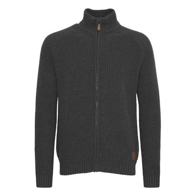 Strickjacke SOLID "Strickjacke SDXenos", Herren, Gr. XXL, grau (med grau m), Obermaterial: 100% Baumwolle CO., Strickjacken Strickjacke