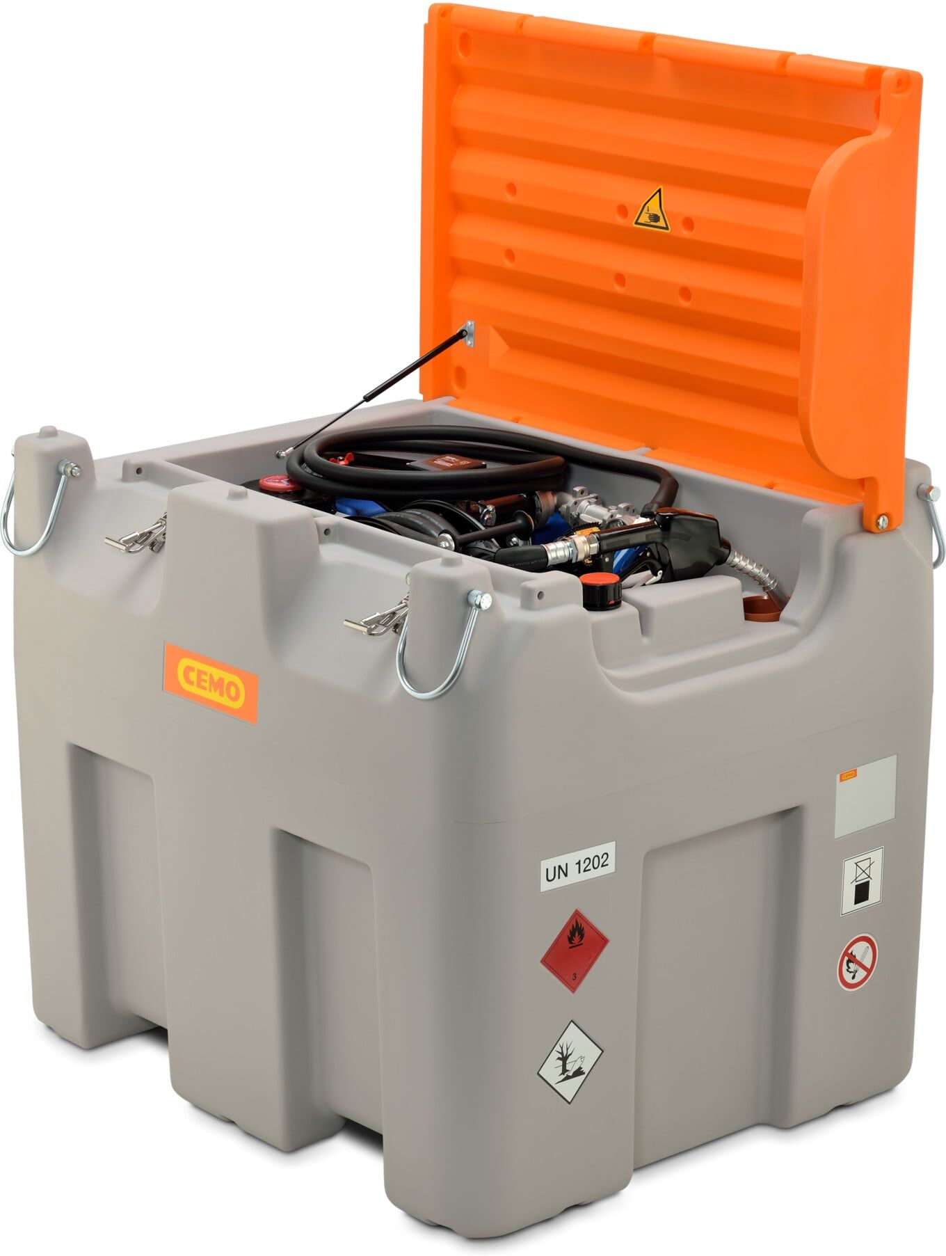 Cemo Easy COMBI 850/100 DT-Mobil Premium mit Elektropumpe Cematic DUO, 24/12 V für Transport und Abgabe von Diesel und AdBlue, 10825)