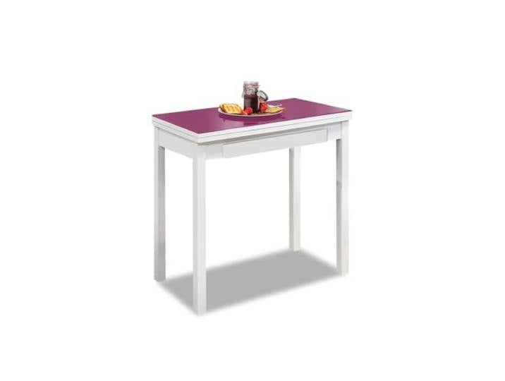 ASTIMESA MLBBER Küchentisch, Metall, Aubergine, 80 x 40 cm