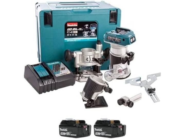 Affleureuse 18V Li-Ion BL (2x5\,0 ah) sans base déportée - MAKITA DRT50RTJX2