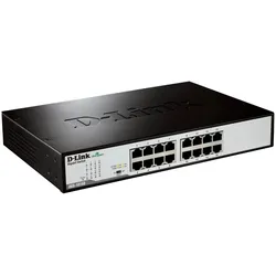 D-Link DGS-1016D/E Netzwerk-Switch Unmanaged Schwarz, Metallisch
