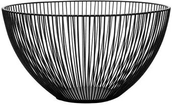Uplifted Trends Modern Black Fruit Bowl Geometric Metal Wire Storage Basket For Kitchen Decor black