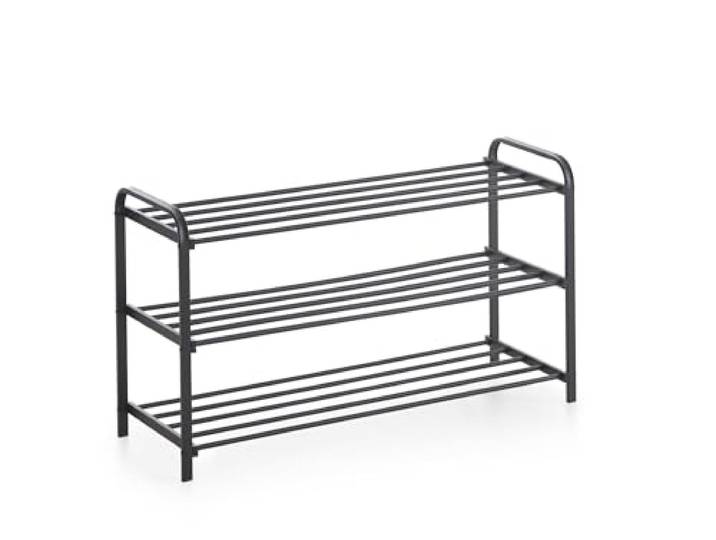 xonox.home – Schuhregal Metall 89x49x29 cm in Schwarz – Flurmöbel mit 3 stabilen Metallböden für ca. 15 Paar Schuhe – Robust, platzsparend & im trendigen Industrial Style