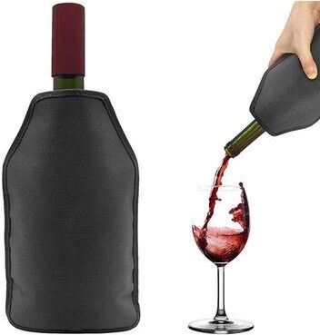 Lush Living Finds Portable Wine Bottle Cooler Champagne Ice Bucket For Wine, Beer & Outdoor Picnics black