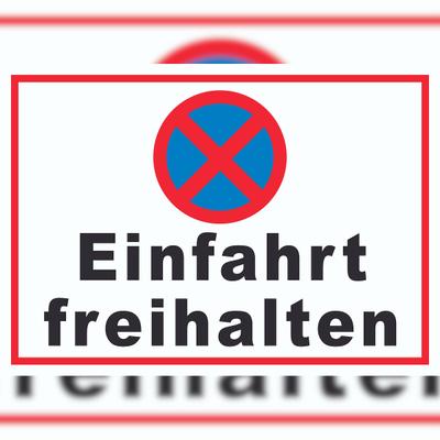 HB-Druck Parken verboten Einfahrt freihalten waagerecht Schild A3 (297x420mm)