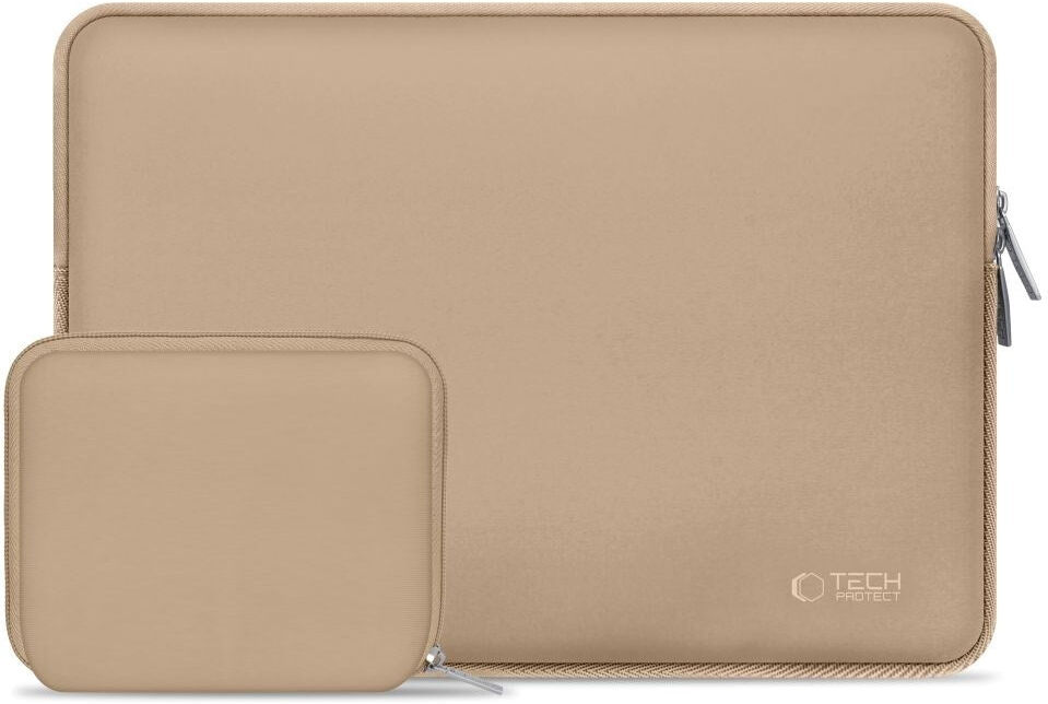 Tech-Protect Neoslim MacBook/Laptop 15-16" Sleeve m. Lille Taske - Beige