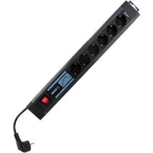 REV-Ritter Steckdosenleiste Supraguard, 3m Kabel, 6-fach, Überspannungsschutz, Netzfilter, Schalter