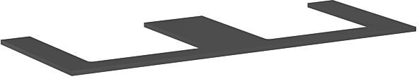 Hansgrohe Xilesa E Konsole 54274760 1375x550mm, 2 Ausschnitte, schiefergrau matt