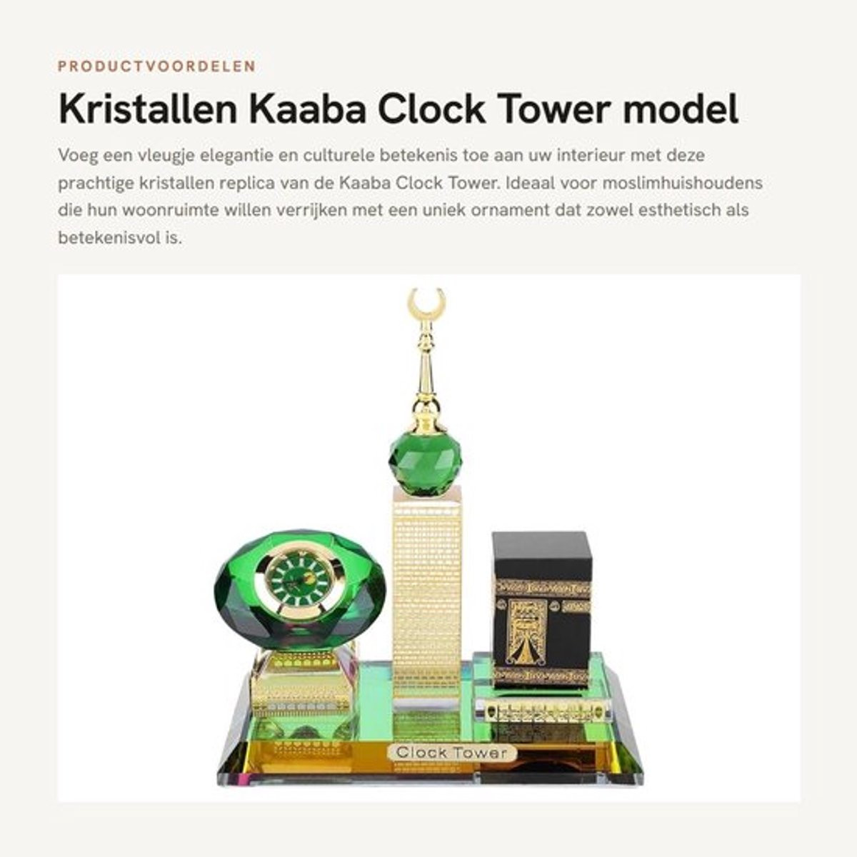Handgemaakt Kristal Verzamelfiguur met Islamitische Architectuur voor Decoratie