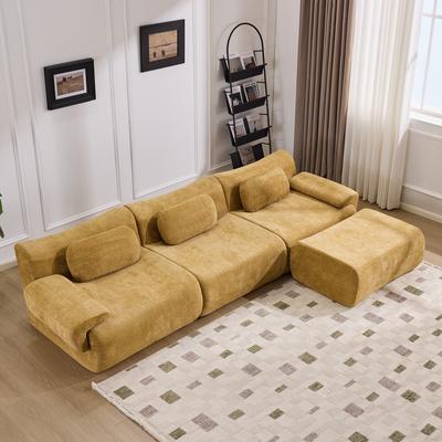 Dovelina "Modular Combination Sofa Armchair Extra-Large Compression 3+1 Seater Chenille Deep-Seat Sofa - 107.9"""