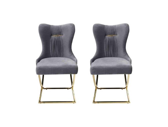 JVmoebel Esszimmerstuhl Eleganter grauer Sessel aus Holz und Textil für modernes Wohnen, Made in Europa