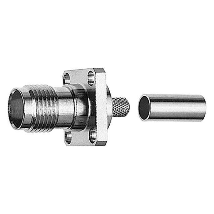 Telegärtner TNC-Kabeleinbaubuchse mit Flansch 50 Ohm, crimp/crimp, A1005, Z54, G01 (RG-58 C/U) (J01011A0045)