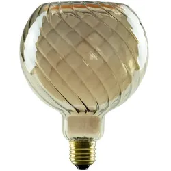 E27 LED Floating Globe 125 twisted smokey grau warmweiß
