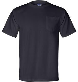 Bayside BA3015 Union-Made Pocket T-Shirt in Navy Blue size 3XL   Cotton 3015