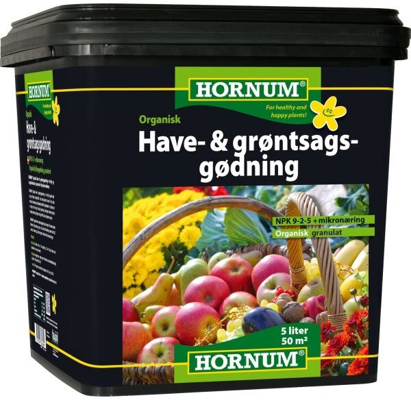 Hornum Have- Og Grøntsagsgødning, 5l, 50 M2