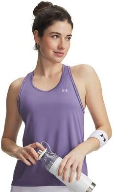 Under Armour Women's Tech Knockout Tank Top (Size Small) Purple Luxe/White, Elastine,Polyester