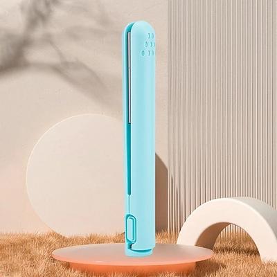 Mini-Lockenstab mit doppeltem Verwendungszweck, USB-Haarglätter und Lockenwickler, zwei in einem, tragbares Styling-Tool, sanfte Hitze für die Haarpflege auf Reisen
