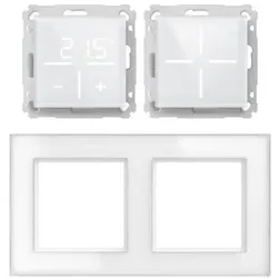 Homematic IP HmIP Set 1xGlastaster + Thermostat + Rahmen 2 Fach, Thermostat
