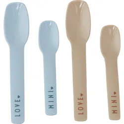 Mini Favourite Babylöffel himmelblau-beige 4 St.