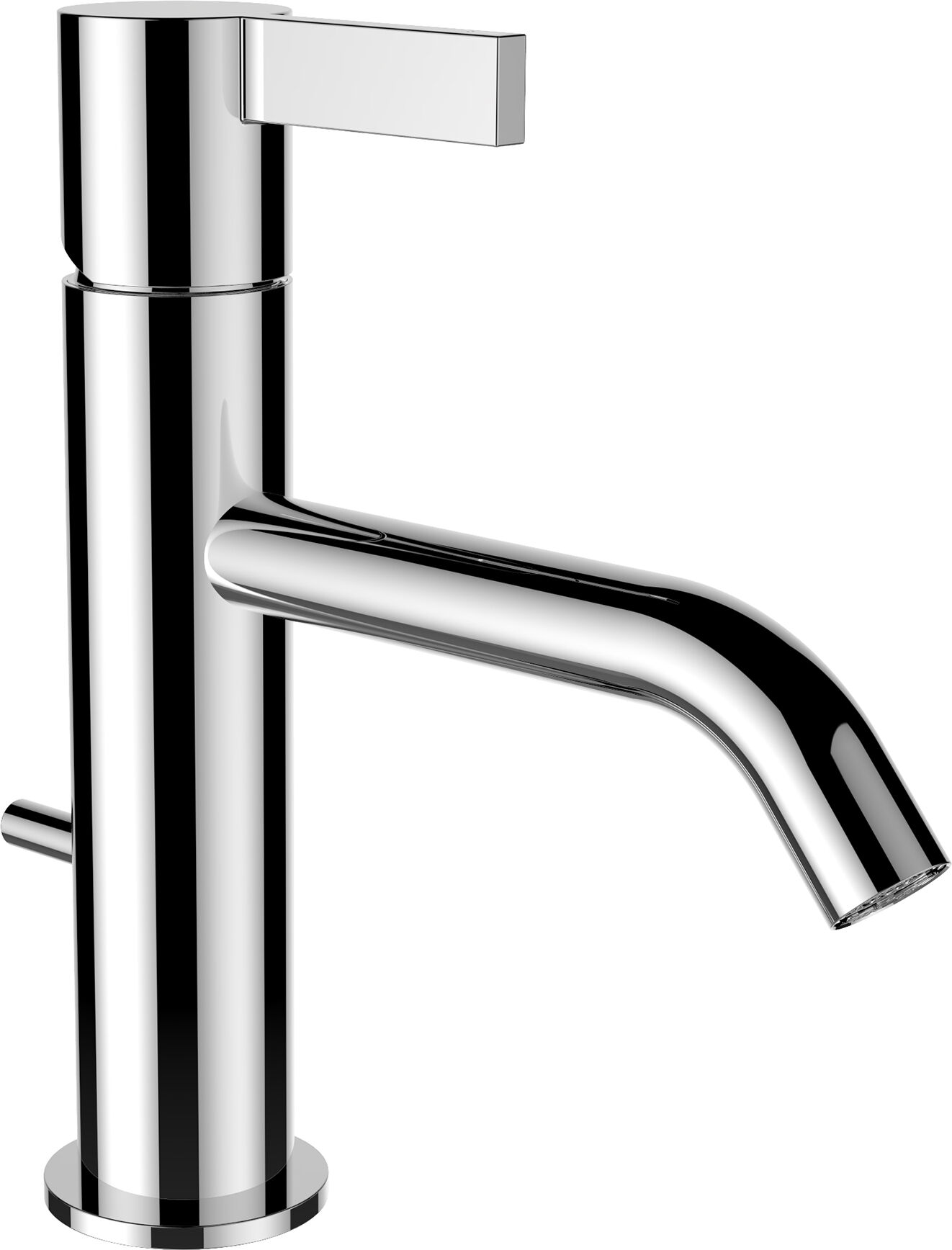 LAUFEN Kartell mitigeur lavabo H3113310041211 Chromé, bec fixe 135mm, avec soupape de vidange