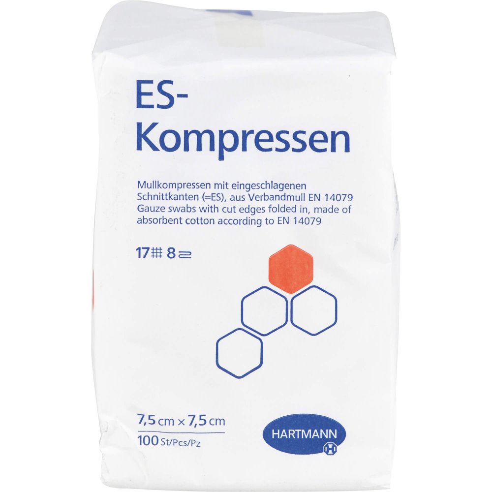 1001 Artikel Medical GmbH Es-kompressen unsteril 7,5x7,5 cm 8fach 00462143