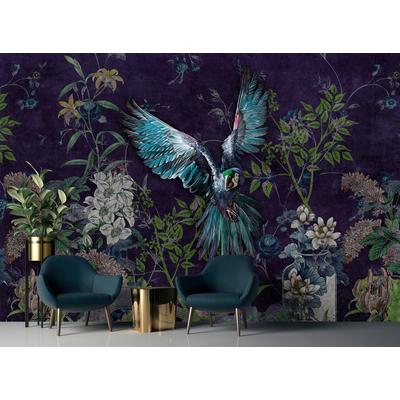 Fototapete LIVING WALLS "Walls by Patel Tropical Hero", lila, B:4m L:2,7m, Vlies, Tapeten, Vlies, Wand
