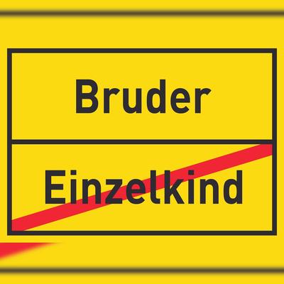 HB-Druck Bruder Einzelkind Schild Ortsschild A5 (148x210mm)