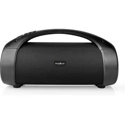 Nedis Bluetooth Party Boombox 6 hrs 2.0 50 W Media Playback: AUX/USB IPX5 Linkable Carrying Handle (6 h), Bluetooth Lautsprecher, Schwarz