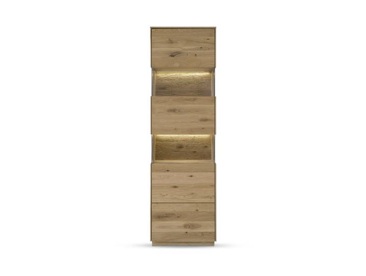 Vitrine 63x209cm 'München' Wildeiche geölt