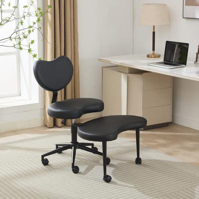 Justmaellc Criss Cross Desk Chair with Lumbar Support and Adjustable Stool - N/A