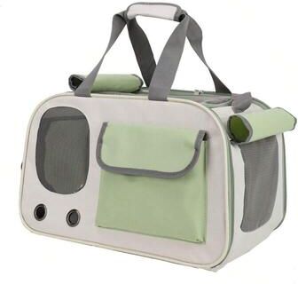 Friendly Fresh Finds Cat And Dog Carrier Bag Portable Ideal For Travel Outdoor Activities And Small Pets green