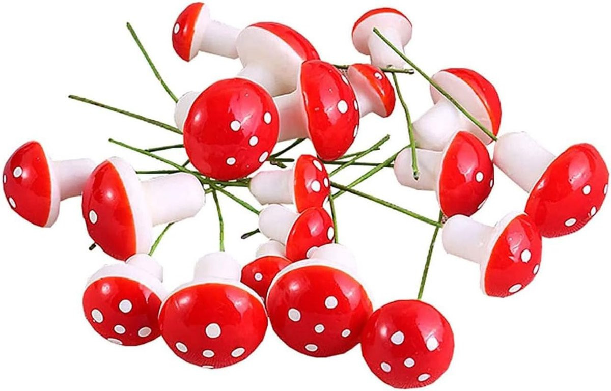 Dailygoods Mini Paddenstoelornamenten voor Tuin en Decoratie