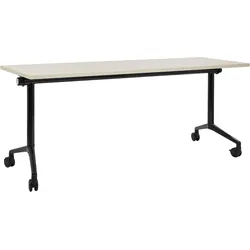 SCHREIBTISCH Zusammenklappbarer Hellbraun 180/60 cm mit Rädern Cavi