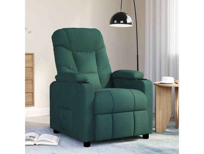 vidaXL Massagesessel, Massagesessel Dunkelgrün Stoff