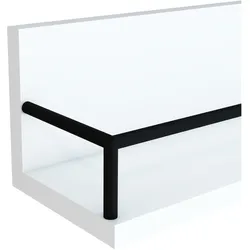 En.Casa, Regal, Wandregal Grue 2er Set Weiss/Schwarz (60 x 14 x 14 cm)