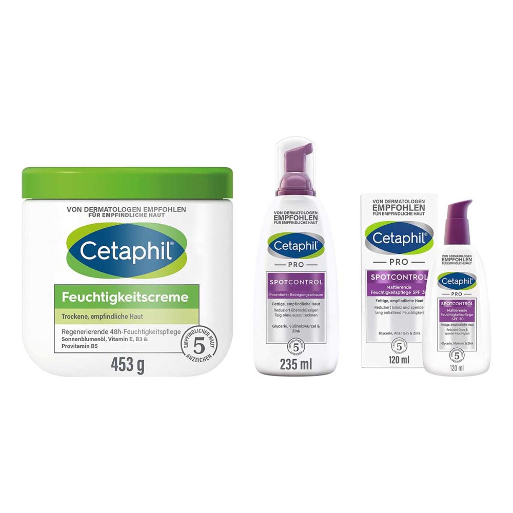 Galderma Laboratorium GmbH Cetaphil Reinigungsschaum + Feuchtigkeitspflege + Feuchtigkeitsc 08107435