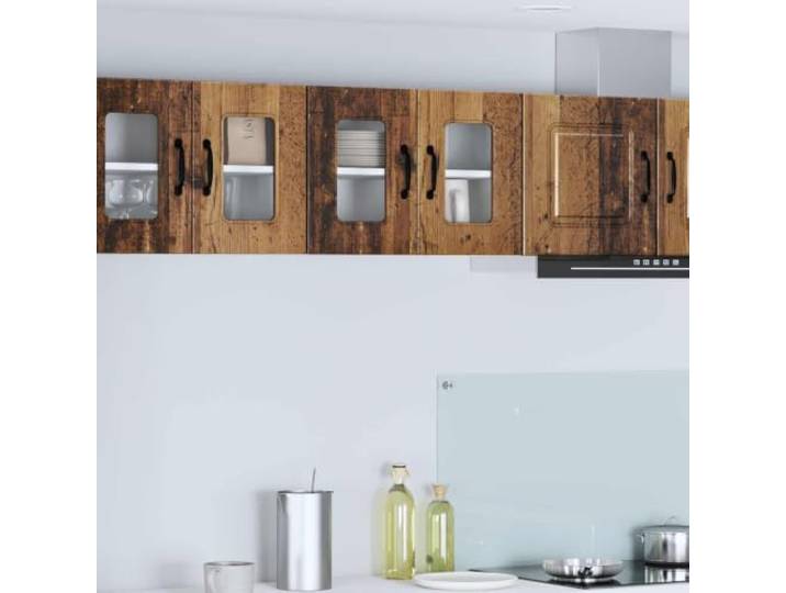 KFPOERTFGD Spülfront 2er Set Altholz Küchenschrank Front 60 x 31 x 40 cm Robustes Holzwerkstoff, Moderne Optik, Einfache Montage