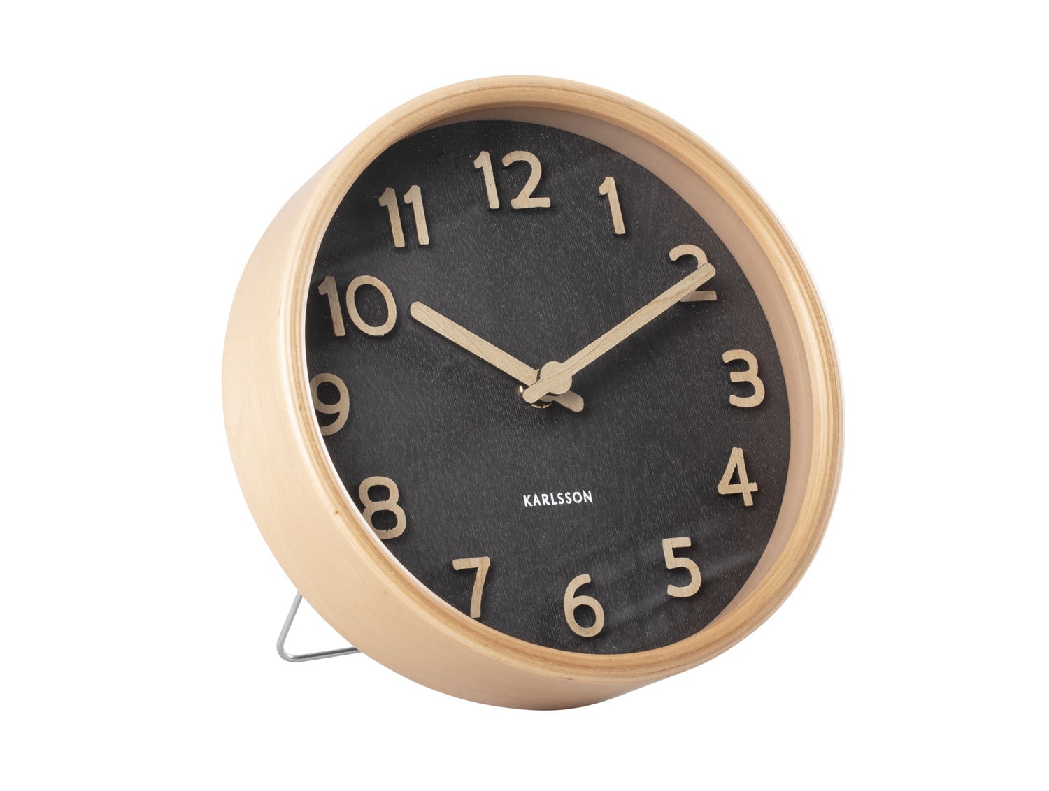 Karlsson Wandklok Pure Wood Grain Zwart