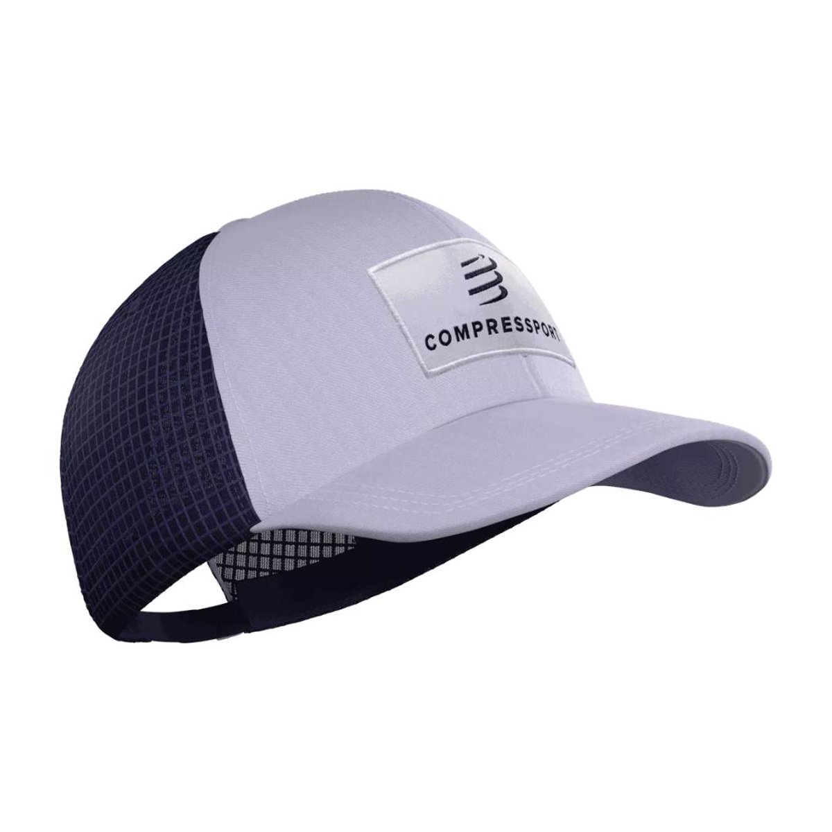 Boné Compressport Trucker 6P Branco Azul Unisex