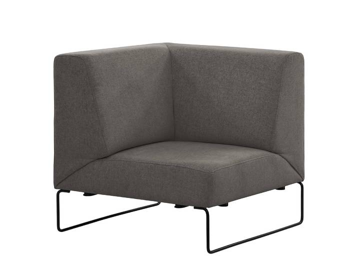 Fauteuil II Gris/Gris Tissu Nere 83 x 83 x 81cm