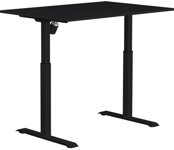 Sun-Flex I Hæve-Sænkebord, 120x80, Sort/sort