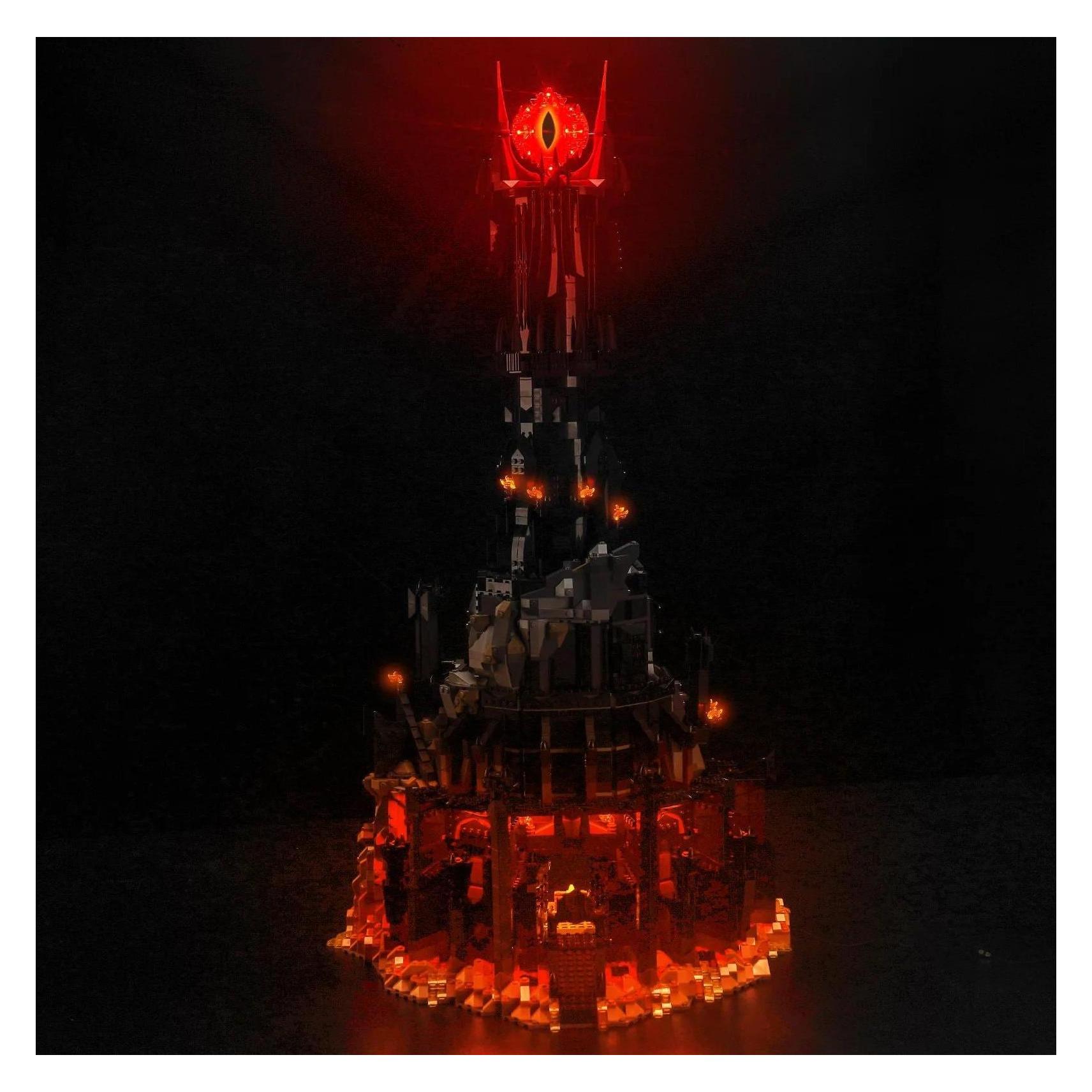 BrickBling LED Licht Set für LEGO Der Herr der Ringe: Barad-dûr (10333) inkl. Fernbedienung (P67602)