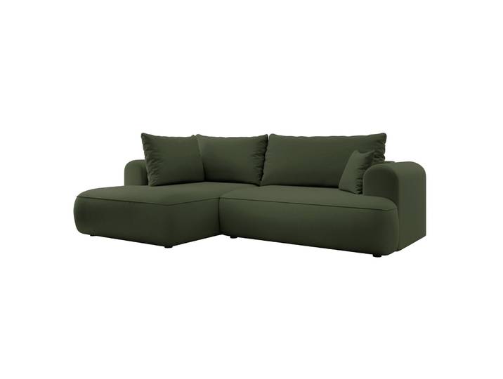 Ecksofa mit Schlaffunktion Ovo, L-förmig, mit Armlehne und